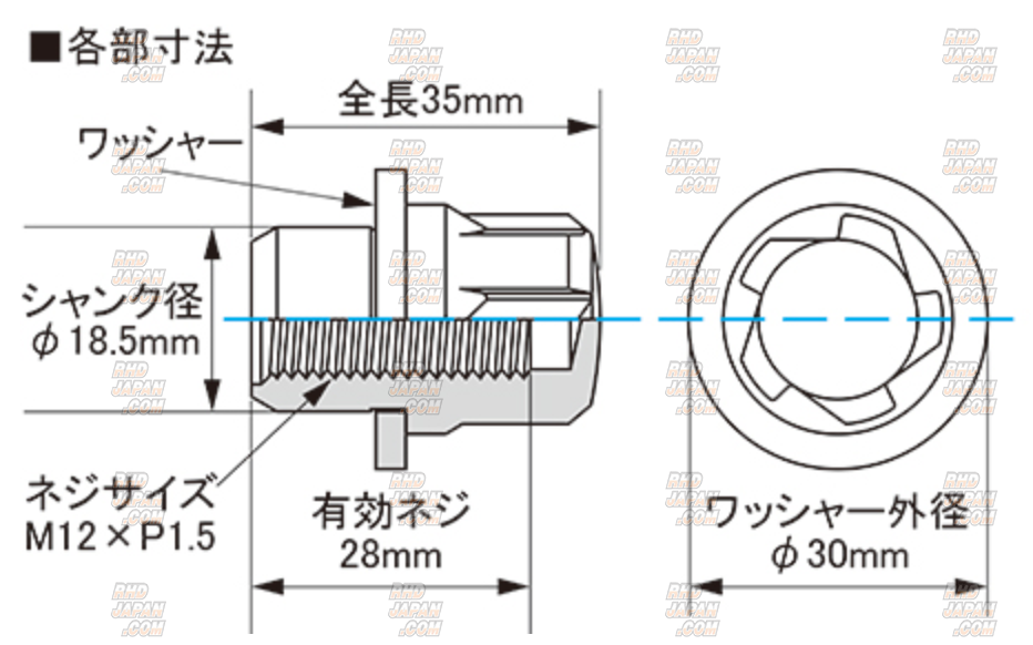 Kyo-Ei BullLock Tuskey Mag Type Lock & Nut 20 Piece Set Toyota OEM